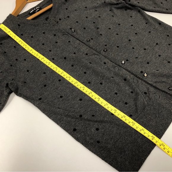 Ladies Charcoal Grey Knit Cardigan Sweater, Sz Med, - Picture 5 of 10
